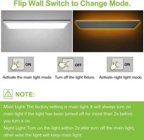 img 2 attached to Ultra-Slim 3CCT LED Flat Panel Light With Night Light: 2 Pack For Kitchen, Dimmable, Selectable Color Temperatures - 4800LM, 48W
