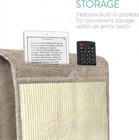 img 2 attached to Protect Your Furniture And Entertain Your Cat With Navaris Scratch Armrest Organizer In Light Brown