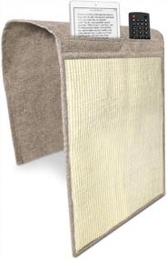 img 4 attached to Protect Your Furniture And Entertain Your Cat With Navaris Scratch Armrest Organizer In Light Brown