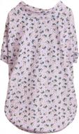 xs dog shirt cute pattern pet clothes for small dogs girl printed flower puppy tee summer breathable cat outfit sgqcar purple logo