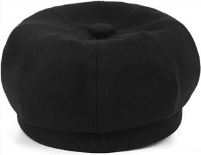 img 3 attached to Extra Large Wool Newsboy Cap With Fleece Lining - 8 Panel Baker Boy Hat For Men And Women - Adjustable Warm Gatsby Paperboy Hat By Zylioo