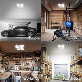 img 1 attached to Transform Your Garage With TORCHSTAR'S UL Listed 100W LED Deformable Panel Lights - 12000LM Brightness, Adjustable Base And Daylight 5000K - Pack Of 2