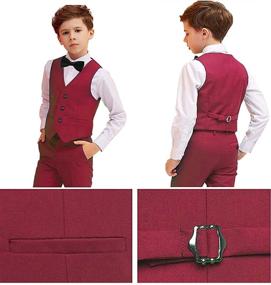 img 2 attached to 👔 Boys' Formal Tuxedo Blazer Outfit - Suits & Sport Coats for a Suave Look