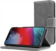 стильный и функциональный чехол snugg wallet для iphone синевато-серого цвета логотип