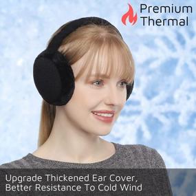 img 3 attached to Stay Cozy And Fashionable: Adjustable Winter Earmuffs With Faux Fur And Foldable Design For Outdoor Activities - Women And Men