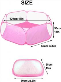 img 1 attached to Portable And Breathable Pet Playpen For Small Animals - Perfect For Guinea Pigs, Rabbits, Hamsters, & More!