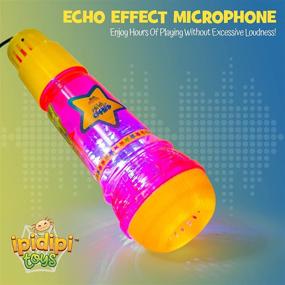 img 3 attached to 🎤 Kids and Toddlers Echo Mic - Multicolored Flashing Light and Rattle Magic Microphone - Pink and Yellow - Speech Therapy Feedback Toy - Retro Gift for Girls and Boys Who Love Singing and Music