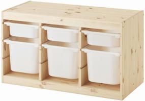 img 4 attached to 🗄️ IKEA Trofast Rack with 3 Large and 3 Small Containers, Horizontal Design - TROFAST 93*44*52