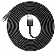 cable baseus cafule usb - usb type-c (catklf-ug1), 3 m, black/grey logo