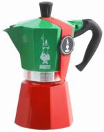 ☕️ кофеварка bialetti moka express italia 0005323/np: стильный аппарат объемом 270 мл, зелено-красная версия. логотип