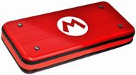 hori mario protective aluminum case for nintendo switch console (nsw-090u) red logo