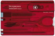 мультитул swiss card victorinox swisscard classic box (0.7100/0.7122/0.7133) красный прозрачный. логотип