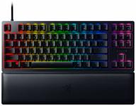 razer huntsman v2 tenkeyless clicky optical switch purple gaming keyboard - black (russian layout) logo