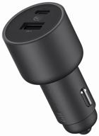 xiaomi car charger 1a1c 100w, 100w, black логотип