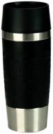 thermal mug emsa travel mug, 0.36 l, black logo