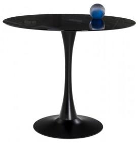 img 3 attached to Kitchen table Woodville Tulip 90 glass, LxW: 90 x 90 cm, d: 90 cm, black