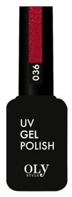 img 3 attached to Olystyle гель-лак для ногтей UV Gel Polish, 10 мл, 036 малиновый с глиттером