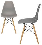 set of chairs ridberg dsw eames (2 pcs, seat material: polypropylene, gray) логотип