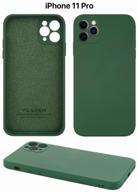 protective iphone 11 case pro silicone shock proof bumper for apple iphone 11 pro with camera protection dark green logo