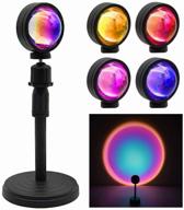 atmospheric led table lamp sunset projector 4 colors for photo and light therapy with remote control logo