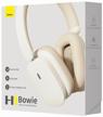 headphones baseus bowie h1 rice white ngtw230002 logo