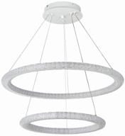 led chandelier natali kovaltseva led lamps 81292, 200 w, fixture color: white, shade color: white logo