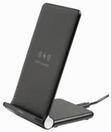 quick wireless charger geoluk fast stand 15w black logo