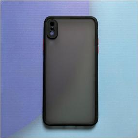 img 4 attached to Shockproof matte case with camera protection for iPhone XS Max Black / Case for IPhone XS Max Black