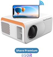 store premium 850r movie projector (wi fi + phone connection) / projector for office / 4k full hd video projector for home logo