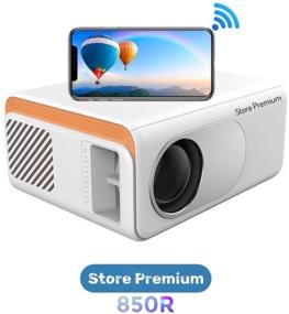 img 3 attached to Store Premium 850R Movie Projector (Wi Fi + Phone Connection) / Projector for Office / 4K Full HD Video Projector for Home