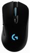 logitech g g703 hero wireless gaming mouse, black logo