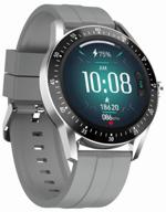 smart smart watch lemonda smart s11 full touch with heart rate measurement, pedometer and sleep analysis, gray logo