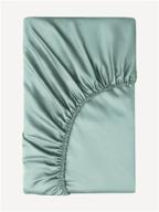 🔳 arua fitted sheet 140x200 grey/green - premium percale quality логотип