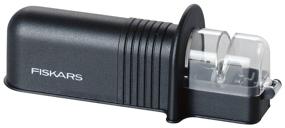 img 4 attached to 🔪 FISKARS Essential Roll-Sharp: Efficient Mechanical Knife Sharpener in Sleek Black Design