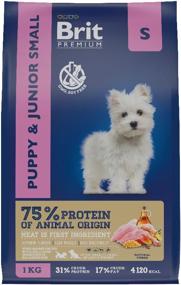 img 3 attached to Dry food for puppies Brit Premium Puppy and Junior Small, chicken 1 pack. x 1 pc. x 1 kg (for small and dwarf breeds)