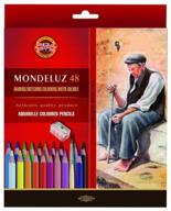 koh-i-noor watercolor pencils mondeluz old man, 48 colors, 3713048003kz multicolored logo