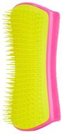 щетка-расчёска pet teezer detangling & dog grooming brush, розовый/желтый логотип