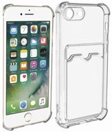 transparent silicone case for iphone 7/8/se 2020 with card case pocket logo