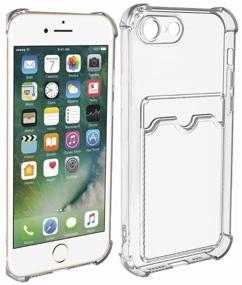 img 3 attached to Transparent Silicone Case for iPhone 7/8/SE 2020 with Card Case Pocket
