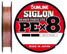 img 3 attached to Braided cord Sunline Siglon PEx8 d=0.132 mm, 150 m, 4.5 kg, multicolor, 1 pc.