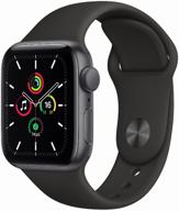 apple watch se 40mm aluminum case ru, space grey/black logo