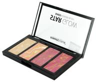 touching nature romantic color star glow baked powder blush, beige/light pink/rose/pink logo