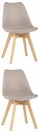 stool group frankfurt chair set, plastic/artificial leather, 2 pcs., color: beige logo