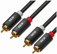 cable gcr 2 x rca (m) - 2 x rca (m) (gcr-arr22), 1 m, black logo
