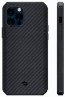 pitaka magez pro 2 case (ki1201pp) for iphone 12/12 pro (black/grey) logo