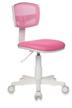 computer chair bureaucrat ch-w299 for children, upholstery: textile, color: tw-13a pink logo