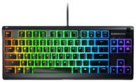 keyboard steelseries apex 3 tkl ru black usb steelseries whisper-quiet, black, cyrillic qwerty logo