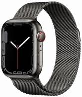 smart watch apple watch series 7 41 mm steel case cellular, graphite logo