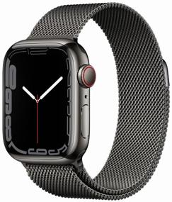 img 3 attached to Smart Watch Apple Watch Series 7 41 mm Steel Case Cellular, Graphite