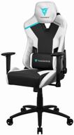 computer chair thunderx3 tc3 gaming chair, upholstery: faux leather, color: arctic white logo
